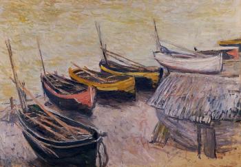 Claude Oscar Monet : Boats on the Beach